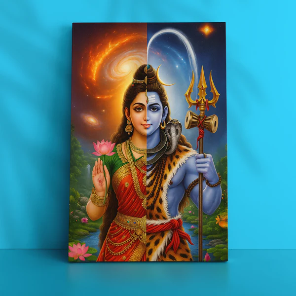 Eternal Balance – Shiva & Shakti Art – 14 x 21 Inch